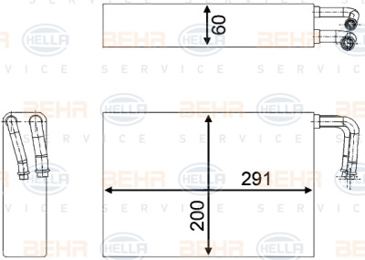 Evaporador, ar condicionado BEHR HELLA SERVICE 8FV 351 330-641
