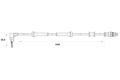 Sensor, rotações da roda