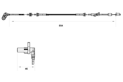 Sensor, rotações da roda