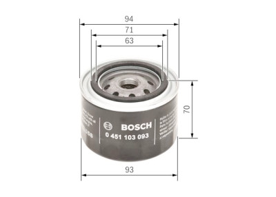 Filtro de óleo BOSCH 0 451 103 093