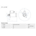 Motor de partida BOSCH 0 986 021 260