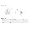 Motor de partida BOSCH 0 986 021 741