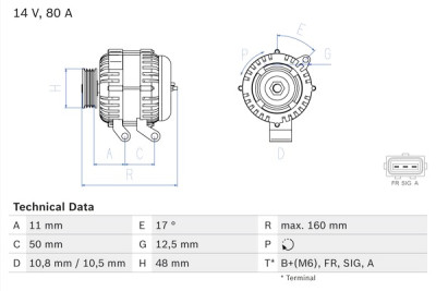 Alternador BOSCH 0 986 044 701