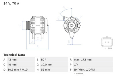 Alternador BOSCH 0 986 049 370