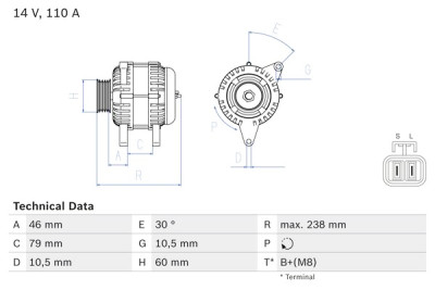 Alternador BOSCH 0 986 049 500