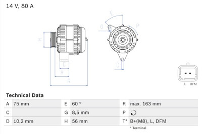 Alternador BOSCH 0 986 049 630