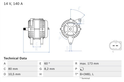 Alternador BOSCH 0 986 049 950