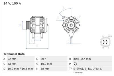 Alternador BOSCH 0 986 082 030