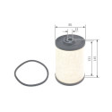 Filtro de combustível BOSCH 1 457 431 159