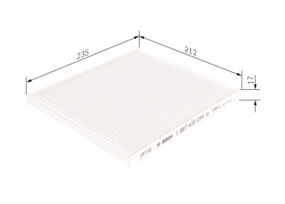 Filtro de ar de cabine BOSCH 1 987 432 254