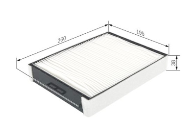 Filtro de ar de cabine BOSCH 1 987 432 256