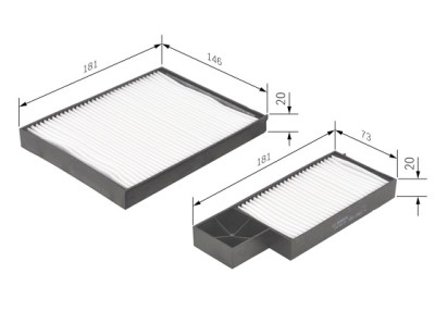 Filtro de ar de cabine BOSCH 1 987 432 276