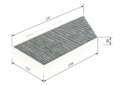 Filtro de ar de cabine BOSCH 1 987 432 348