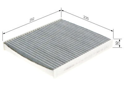 Filtro de ar de cabine BOSCH 1 987 432 543