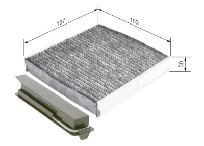 Filtro de ar de cabine BOSCH 1 987 435 501