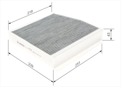 Filtro de ar de cabine BOSCH 1 987 435 505