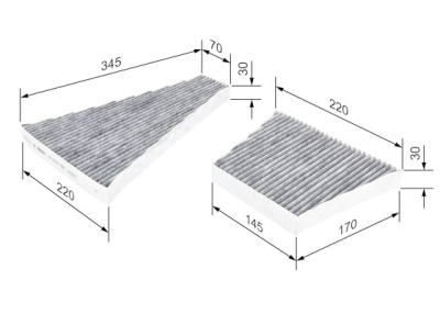 Filtro de ar de cabine BOSCH 1 987 435 506
