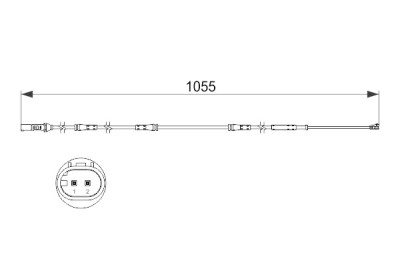 Contato de advertência, desgaste do freio BOSCH 1 987 473 508
