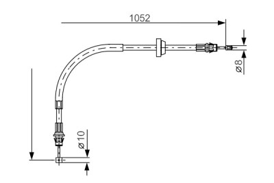 Cabo de freio de estacionamento BOSCH 1 987 477 186