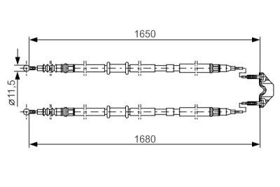 Cabo de freio de estacionamento BOSCH 1 987 477 909