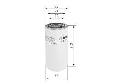 Filtro de combustível BOSCH F 026 402 035