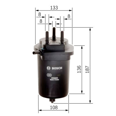 Filtro de combustível BOSCH F 026 402 090