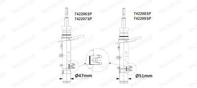 Amortecedor MONROE 742209SP