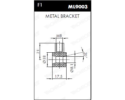 Mola pneumática, porta-malas/compartimento de carga MONROE ML5074