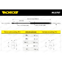 Mola pneumática, porta-malas/compartimento de carga MONROE ML5787