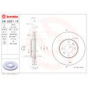 Jogo de discos de freio BREMBO 09.5221.10