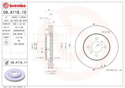 Jogo de discos de freio COATED DISC LINE