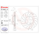 BREMBO COATED DISC LINE 09.B807.51 Conjunto de discos de freio