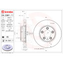 Conjunto de discos de freio BREMBO 09.C881.11