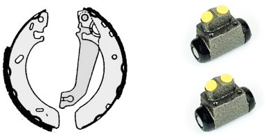 KIT PADRÃO BREMBO H 24 055 jogo de sapatas de freio