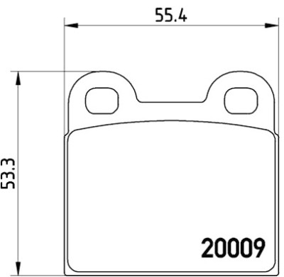 Jogo de 4 pastilhas de freio BREMBO P 06 001