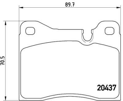 Jogo de 4 pastilhas de freio BREMBO P 06 002