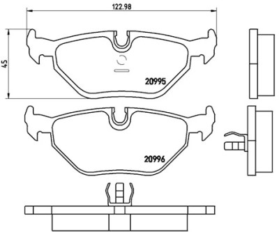 Jogo de 4 pastilhas de freio BREMBO P 06 011