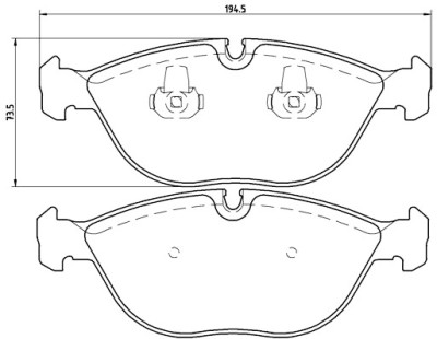 Jogo de 4 pastilhas de freio BREMBO P 06 019