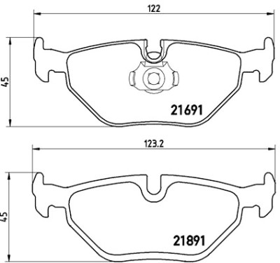 Jogo de 4 pastilhas de freio BREMBO P 06 023