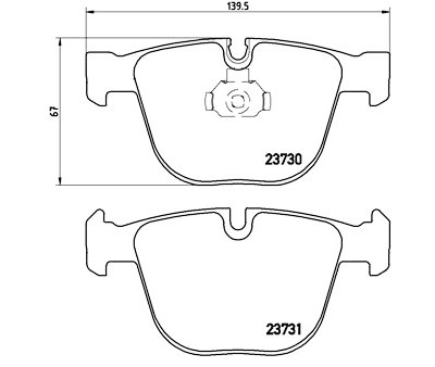 Jogo de 4 pastilhas de freio BREMBO P 06 026