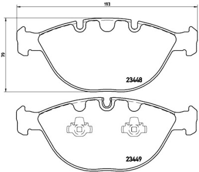 Jogo de 4 pastilhas de freio BREMBO P 06 028