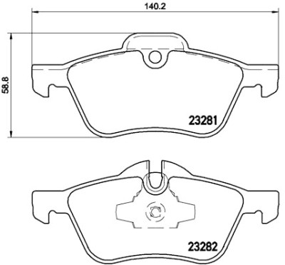 Jogo de 4 pastilhas de freio BREMBO P 06 030