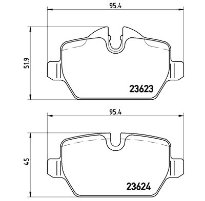 Jogo de 4 pastilhas de freio BREMBO P 06 037