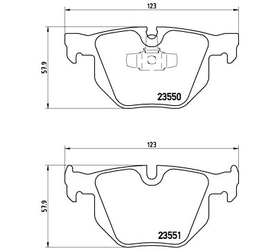 Jogo de 4 pastilhas de freio BREMBO P 06 039