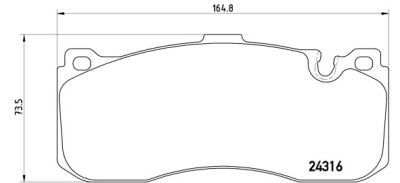 Jogo de 4 pastilhas de freio BREMBO P 06 041