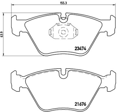 Jogo de 4 pastilhas de freio BREMBO P 06 042
