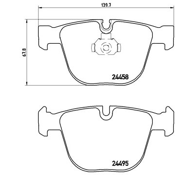 Jogo de 4 pastilhas de freio BREMBO P 06 050