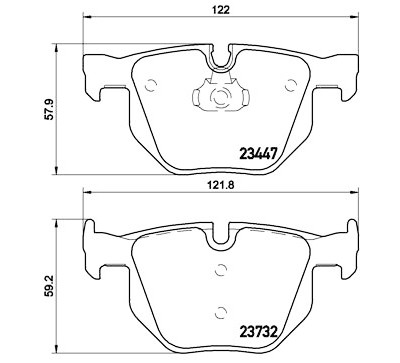 Jogo de 4 pastilhas de freio BREMBO P 06 056