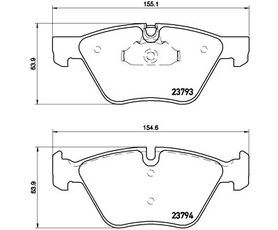 Jogo de 4 pastilhas de freio BREMBO P 06 057