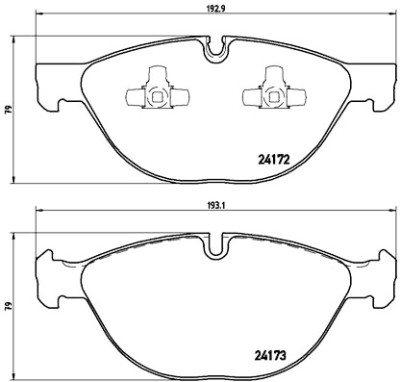 Jogo de 4 pastilhas de freio BREMBO P 06 058